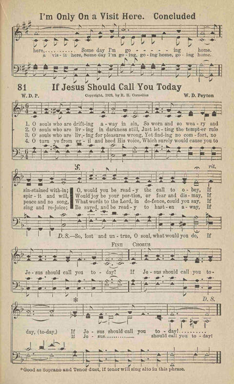 Home Gospel Songs: A Collectioni of Gospel Songs for Church, Sunday School, Evangelistic Meetings and All Relgious Gatherings page 81