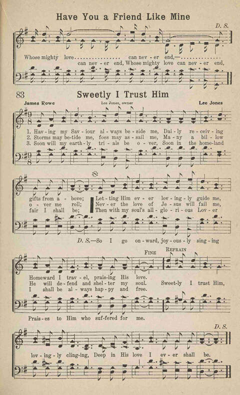 Home Gospel Songs: A Collectioni of Gospel Songs for Church, Sunday School, Evangelistic Meetings and All Relgious Gatherings page 83