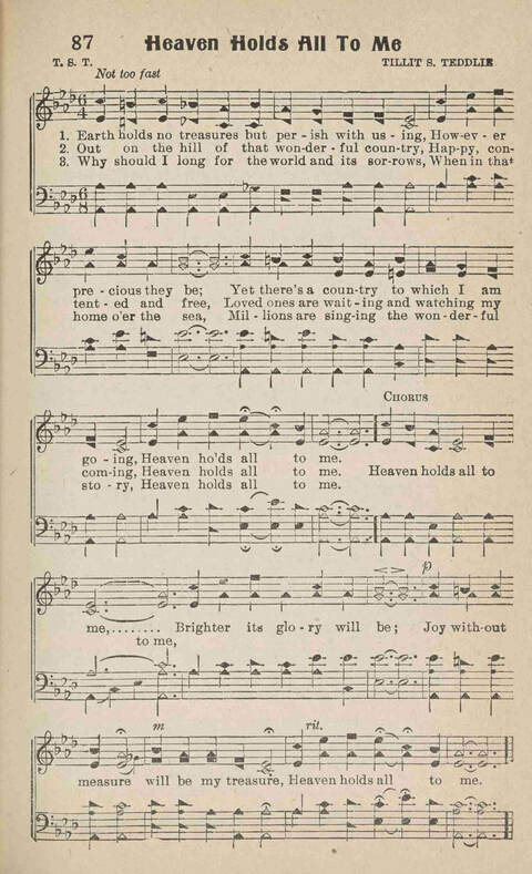 Home Gospel Songs: A Collectioni of Gospel Songs for Church, Sunday School, Evangelistic Meetings and All Relgious Gatherings page 87
