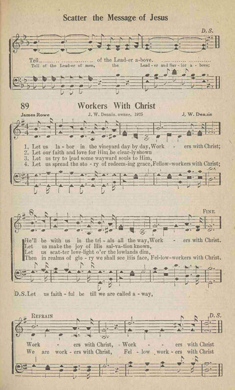 Home Gospel Songs: A Collectioni of Gospel Songs for Church, Sunday School, Evangelistic Meetings and All Relgious Gatherings page 89