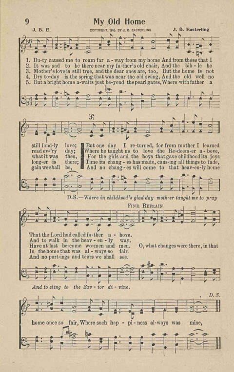 Home Gospel Songs: A Collectioni of Gospel Songs for Church, Sunday School, Evangelistic Meetings and All Relgious Gatherings page 9