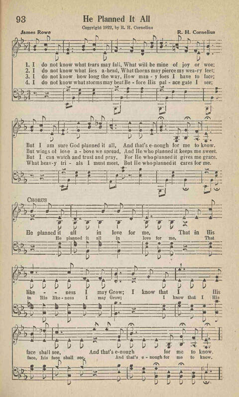 Home Gospel Songs: A Collectioni of Gospel Songs for Church, Sunday School, Evangelistic Meetings and All Relgious Gatherings page 93