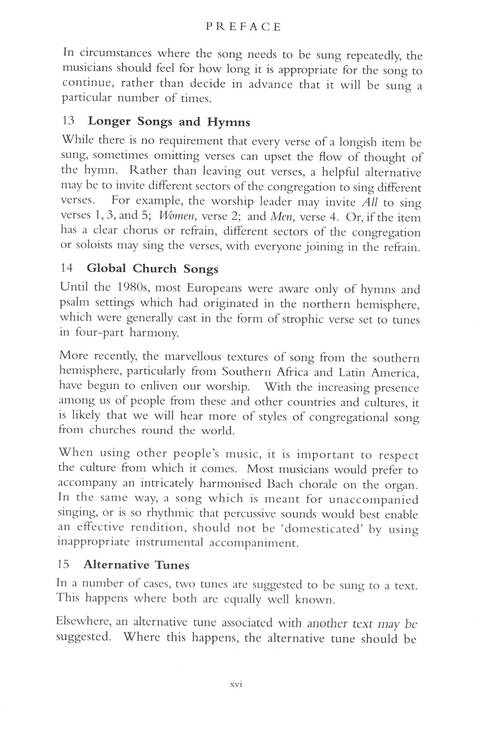 Hymns of Glory, Songs of Praise page xiv