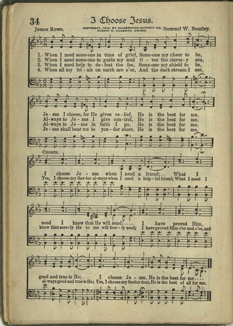 Harvest Hymns: Singable Gospel Songs page 34