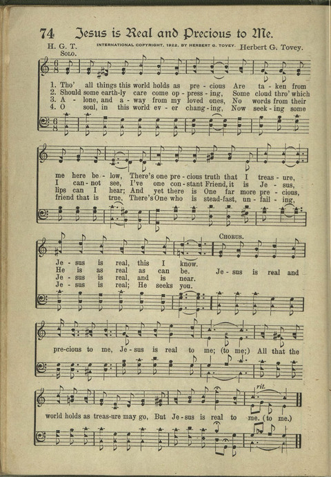 Harvest Hymns: Singable Gospel Songs page 74