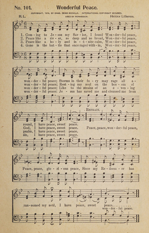 Hosanna in the Highest: a choice selection of beautiful gospel songs for the Sunday school, church, the home, and evangelistic services page 101