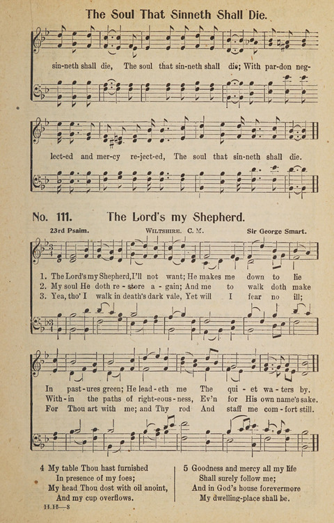 Hosanna in the Highest: a choice selection of beautiful gospel songs for the Sunday school, church, the home, and evangelistic services page 111