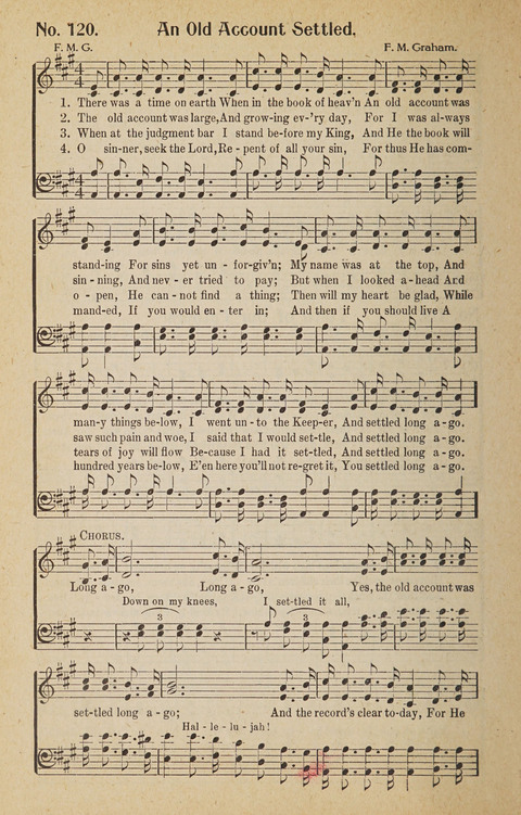 Hosanna in the Highest: a choice selection of beautiful gospel songs for the Sunday school, church, the home, and evangelistic services page 120