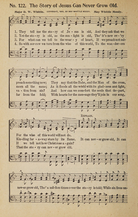 Hosanna in the Highest: a choice selection of beautiful gospel songs for the Sunday school, church, the home, and evangelistic services page 122