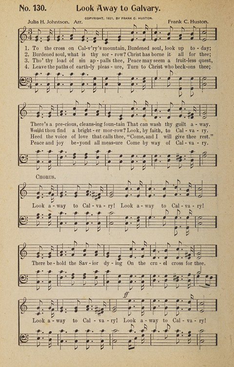 Hosanna in the Highest: a choice selection of beautiful gospel songs for the Sunday school, church, the home, and evangelistic services page 130
