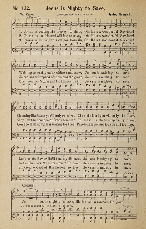 Hosanna in the Highest: a choice selection of beautiful gospel songs for the Sunday school, church, the home, and evangelistic services page 132