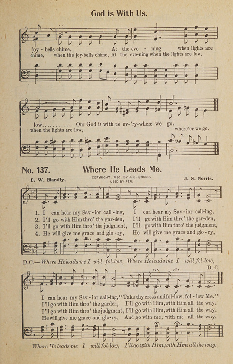 Hosanna in the Highest: a choice selection of beautiful gospel songs for the Sunday school, church, the home, and evangelistic services page 137