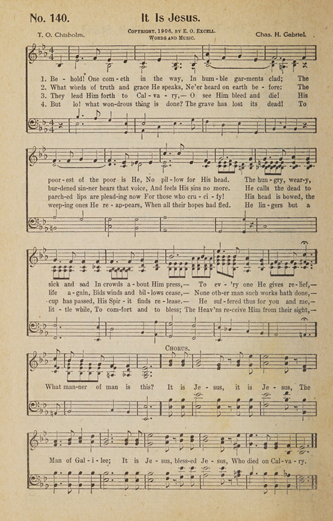 Hosanna in the Highest: a choice selection of beautiful gospel songs for the Sunday school, church, the home, and evangelistic services page 140