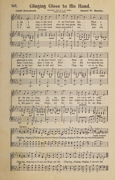Hosanna in the Highest: a choice selection of beautiful gospel songs for the Sunday school, church, the home, and evangelistic services page 141