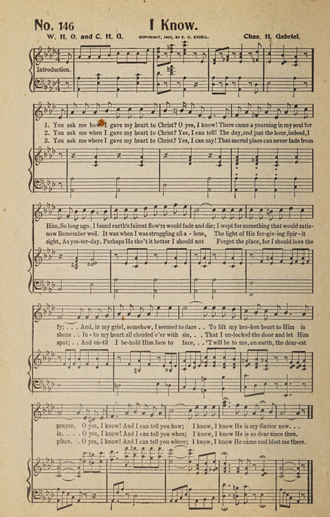 Hosanna in the Highest: a choice selection of beautiful gospel songs for the Sunday school, church, the home, and evangelistic services page 146