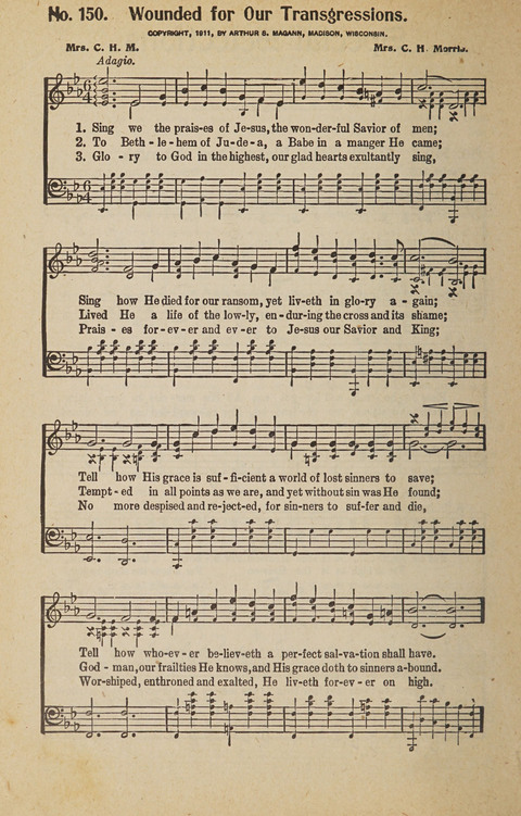 Hosanna in the Highest: a choice selection of beautiful gospel songs for the Sunday school, church, the home, and evangelistic services page 150