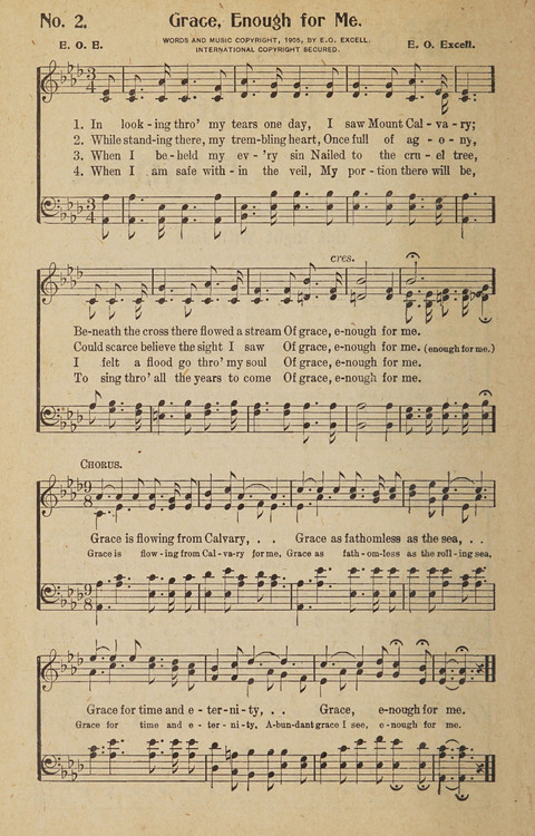 Hosanna in the Highest: a choice selection of beautiful gospel songs for the Sunday school, church, the home, and evangelistic services page 2