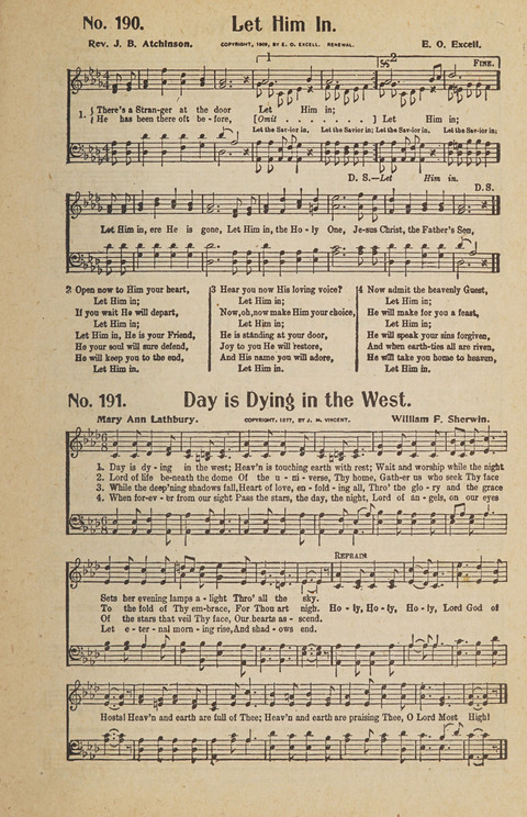 Hosanna in the Highest: a choice selection of beautiful gospel songs for the Sunday school, church, the home, and evangelistic services page 201