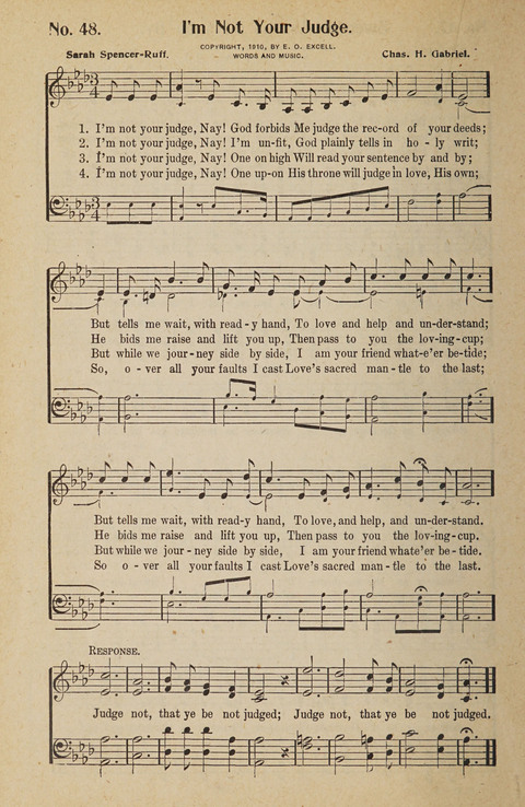 Hosanna in the Highest: a choice selection of beautiful gospel songs for the Sunday school, church, the home, and evangelistic services page 48
