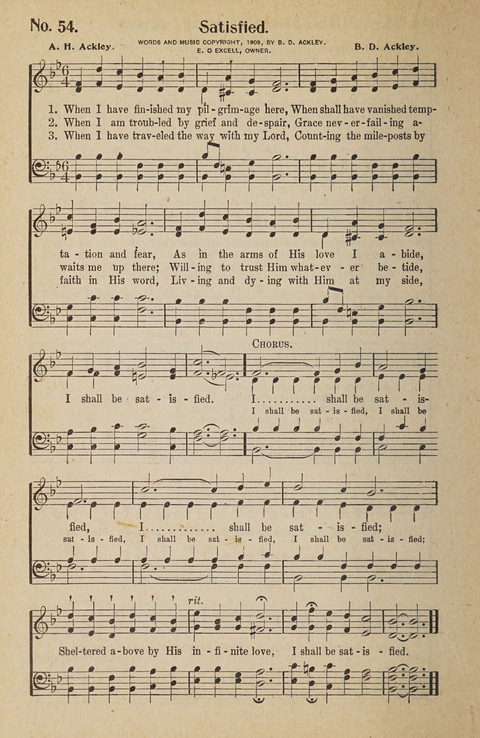 Hosanna in the Highest: a choice selection of beautiful gospel songs for the Sunday school, church, the home, and evangelistic services page 54