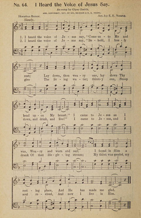 Hosanna in the Highest: a choice selection of beautiful gospel songs for the Sunday school, church, the home, and evangelistic services page 64