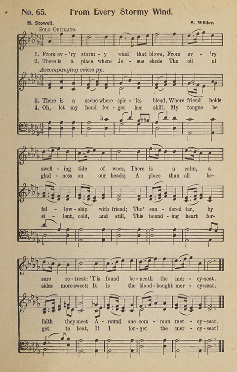 Hosanna in the Highest: a choice selection of beautiful gospel songs for the Sunday school, church, the home, and evangelistic services page 65