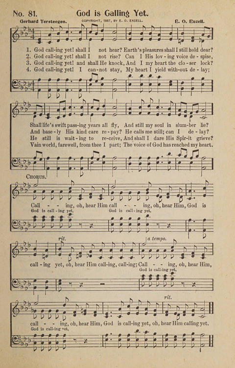 Hosanna in the Highest: a choice selection of beautiful gospel songs for the Sunday school, church, the home, and evangelistic services page 81