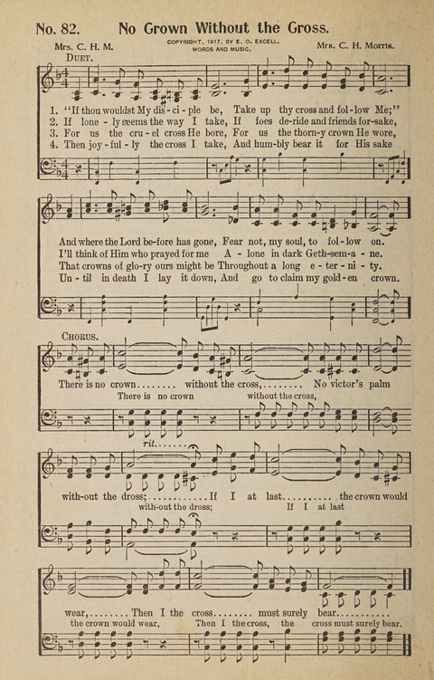 Hosanna in the Highest: a choice selection of beautiful gospel songs for the Sunday school, church, the home, and evangelistic services page 82