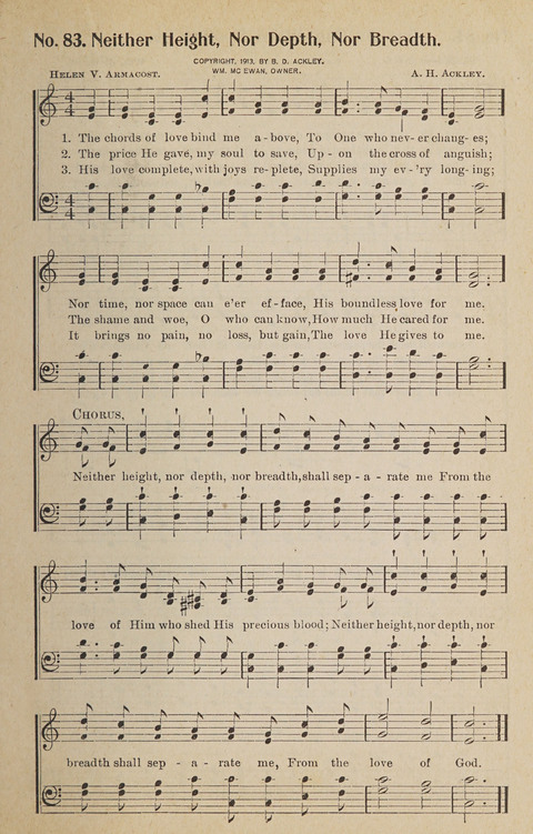 Hosanna in the Highest: a choice selection of beautiful gospel songs for the Sunday school, church, the home, and evangelistic services page 83
