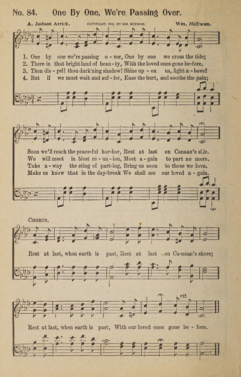 Hosanna in the Highest: a choice selection of beautiful gospel songs for the Sunday school, church, the home, and evangelistic services page 84