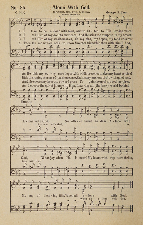 Hosanna in the Highest: a choice selection of beautiful gospel songs for the Sunday school, church, the home, and evangelistic services page 86