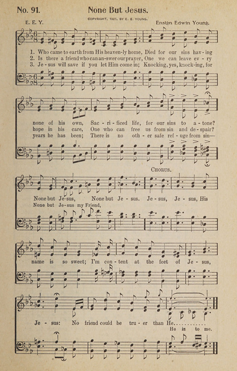 Hosanna in the Highest: a choice selection of beautiful gospel songs for the Sunday school, church, the home, and evangelistic services page 91