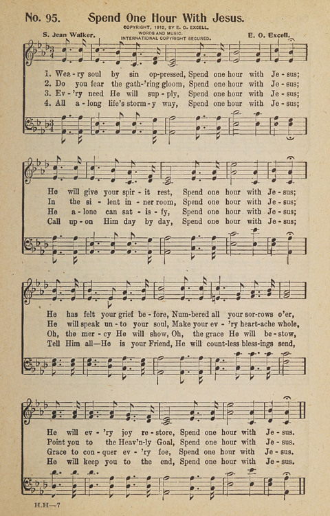 Hosanna in the Highest: a choice selection of beautiful gospel songs for the Sunday school, church, the home, and evangelistic services page 95