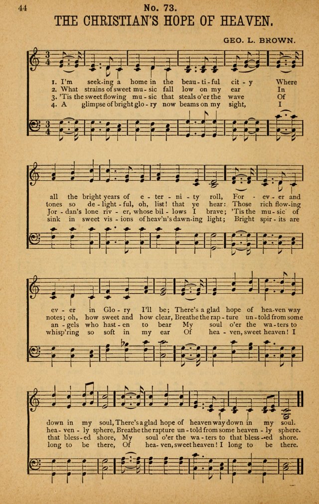 The Highway Hymnal: a choice collection of popular hymns and music, new and old. Arranged for the work in camp, convention, church and home page 44