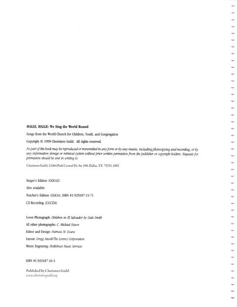 Halle Halle: We Sing the World Round page 2