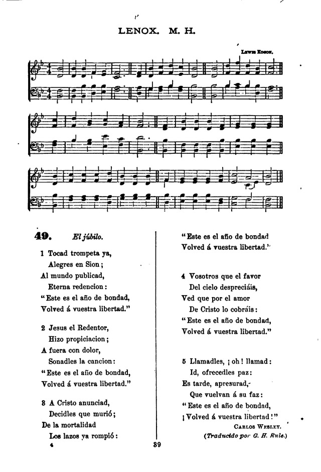 Himnario de la Iglesia Metodista Episcopal page 47