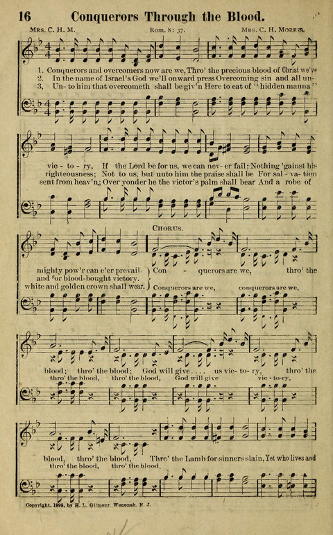 Hosannas to the King: A collection of Gospel Hymns suited to Church, Sunday School and Evangelistic Services page 16