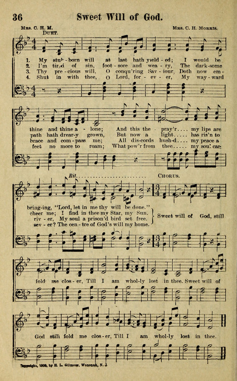 Hosannas to the King: A collection of Gospel Hymns suited to Church, Sunday School and Evangelistic Services page 36