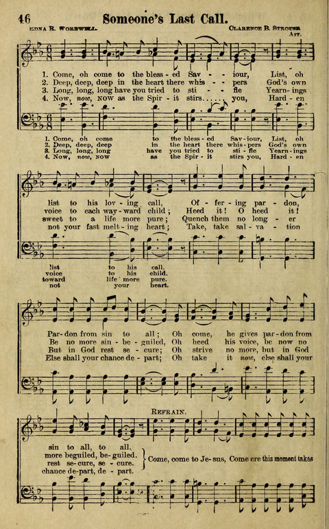 Hosannas to the King: A collection of Gospel Hymns suited to Church, Sunday School and Evangelistic Services page 48