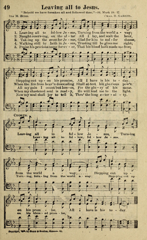 Hosannas to the King: A collection of Gospel Hymns suited to Church, Sunday School and Evangelistic Services page 51