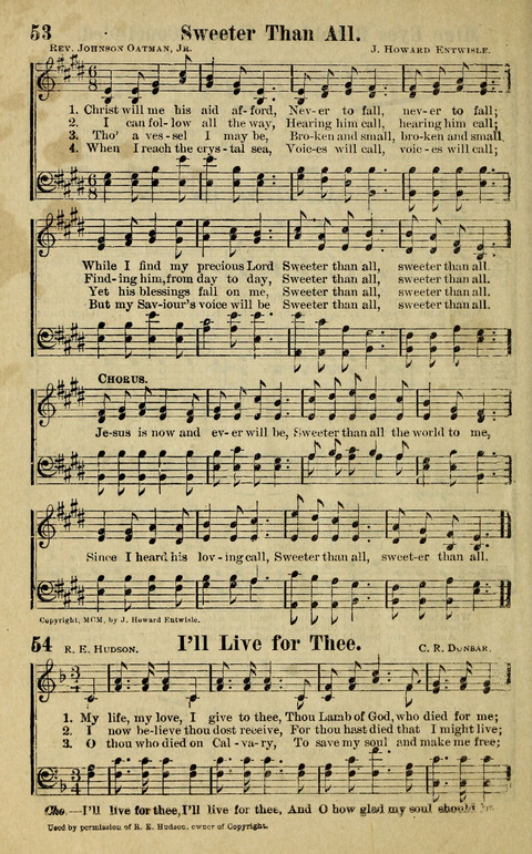 Hosannas to the King: A collection of Gospel Hymns suited to Church, Sunday School and Evangelistic Services page 56