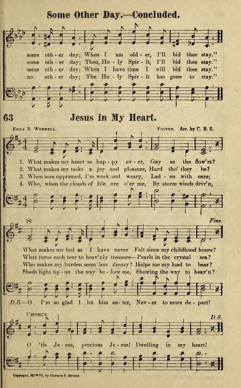 Hosannas to the King: A collection of Gospel Hymns suited to Church, Sunday School and Evangelistic Services page 65