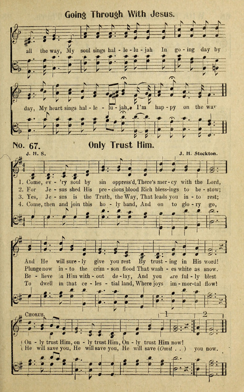Hosannas to the King: A collection of Gospel Hymns suited to Church, Sunday School and Evangelistic Services page 69