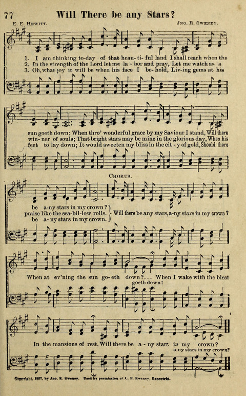 Hosannas to the King: A collection of Gospel Hymns suited to Church, Sunday School and Evangelistic Services page 79