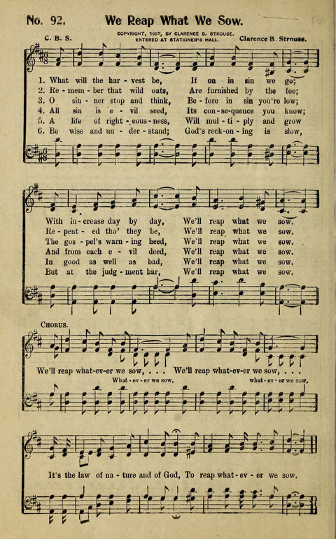 Hosannas to the King: A collection of Gospel Hymns suited to Church, Sunday School and Evangelistic Services page 94