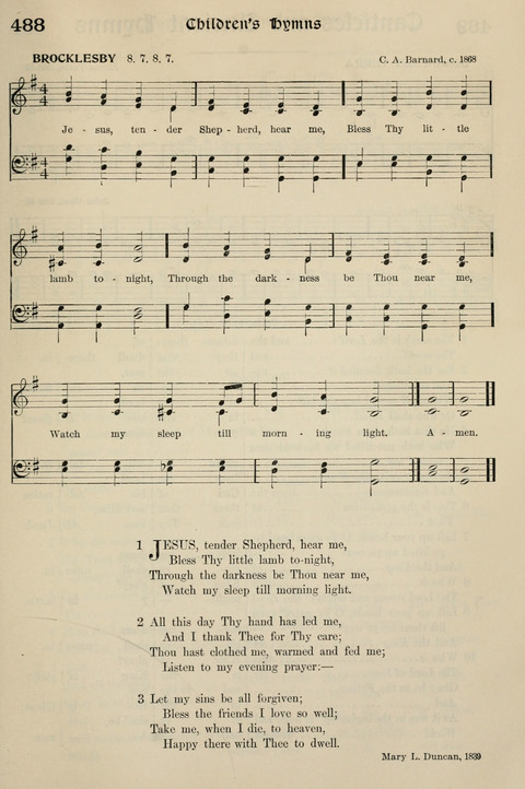 Hymns of the Kingdom of God: with Tunes page 491