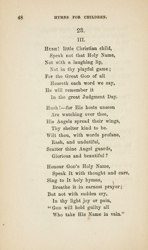 Hymns for Little Children: by the author of "The Lord of the Forest", "Verses for Holy Seasons", and "Baron