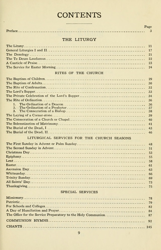 Hymnal and Liturgies of the Moravian Church page 9