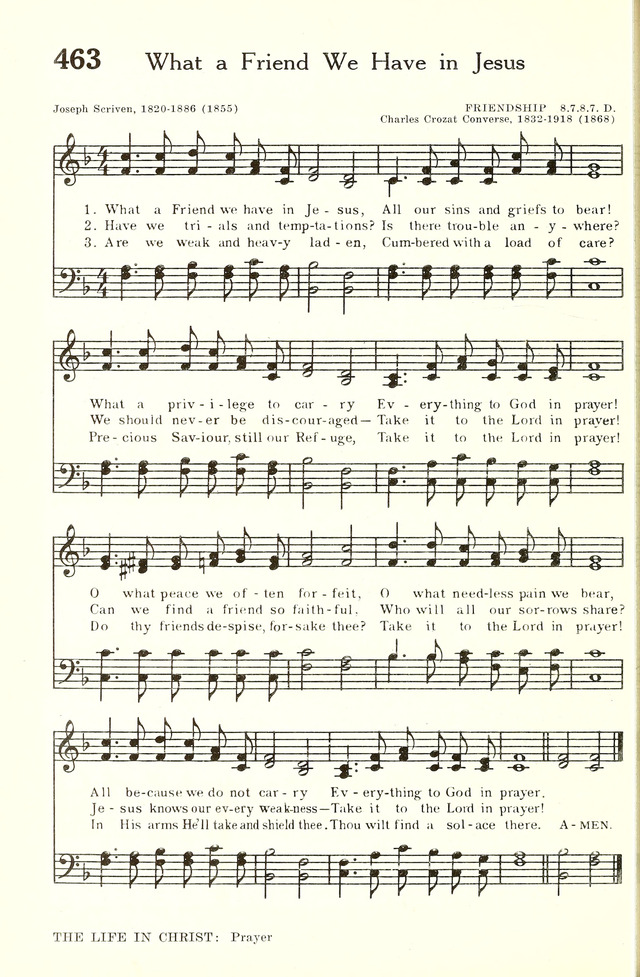 Hymnal and Liturgies of the Moravian Church 463. What a Friend we have in  Jesus | Hymnary.org