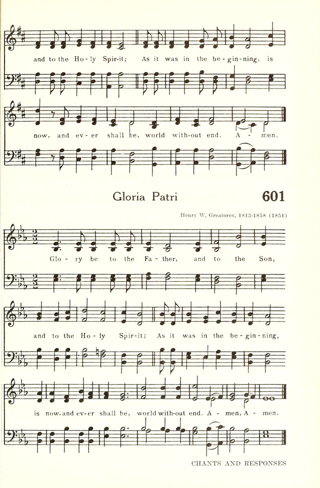 Hymnal and Liturgies of the Moravian Church 600. Glory be to the Father ...